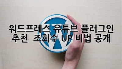 워드프레스 유튜브 플러그인 추천! ✨ 조회수 UP 비법 공개