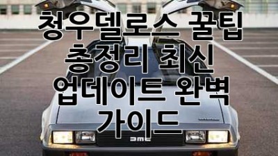 청우델로스 꿀팁🍯 총정리! 최신 업데이트 완벽 가이드✨