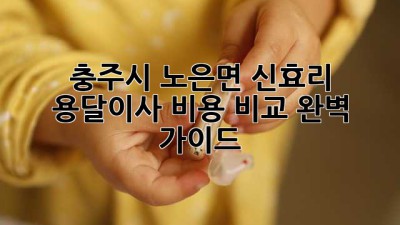 충주시 노은면 신효리 용달이사 비용 비교 완벽 가이드
